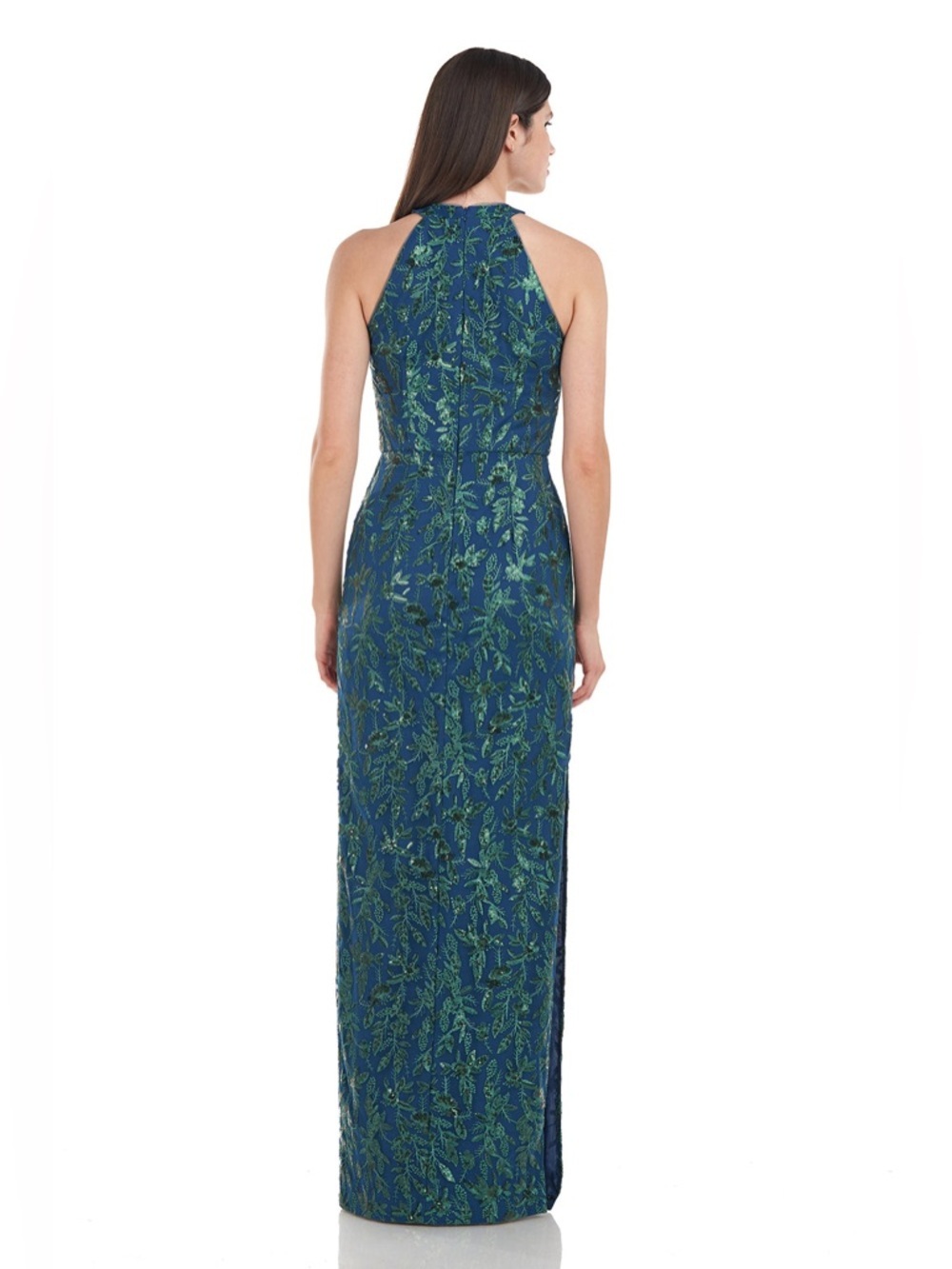NWT JS Collections Rebecca keyhole column gown sz 10 - Picture 4 of 13